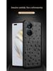 Защитный чехол Honor Play 50 из натуральной кожи с рисунком под страуса