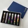 Hand-painted No. 3 Candles (Set of 6) - Buddhist Wrapping, Plain Noshi (Gift Wrapping) - "Flower Poem"