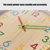 Colorful Numeral Wall Clock Easy Read Quiet Movement Wood Grains Battery Operated Clock for Home Office Classroom Decors