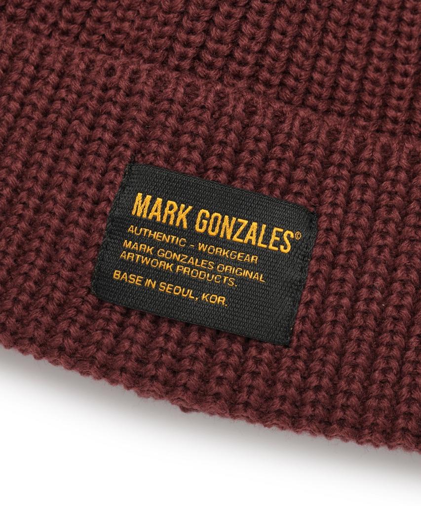 Mark Gonzales Шапка с вязаной манжетой - Бордовый