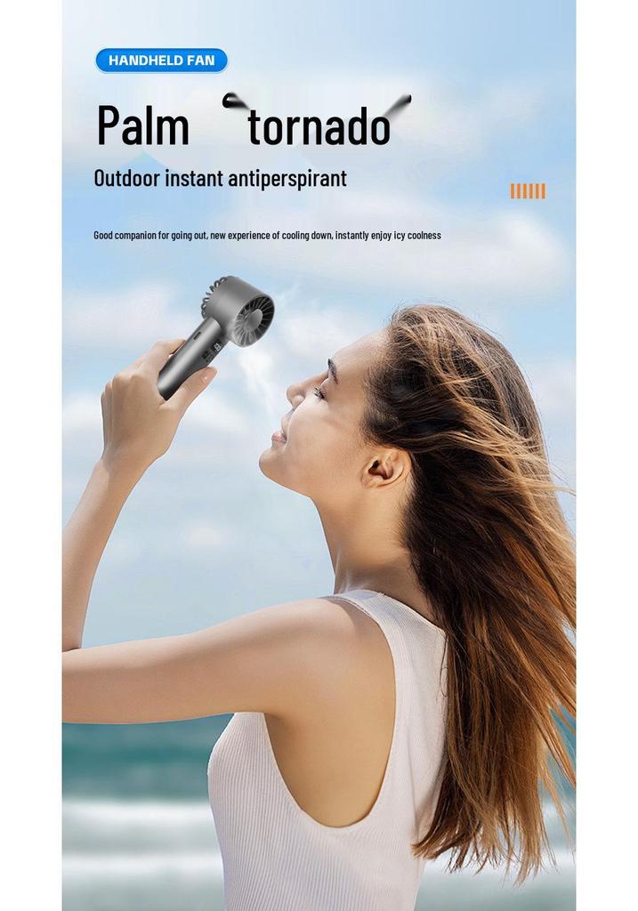 JK107 Hurricane Handheld Fan: 100-Speed Portable, Long-Lasting Desktop Cooling
