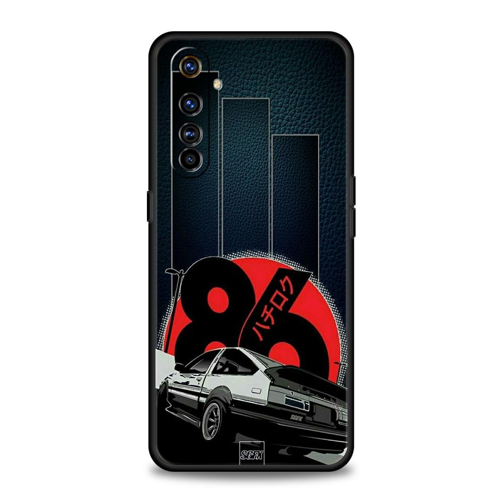 Чехол для телефона Initial D AE86 для Realme 8 9 Pro Plus 8i 9i 6 7 GT2 C21 C25 C3 C11 11 Pro 5G Plus Ударопрочный силиконовый чехол Capa Сумка