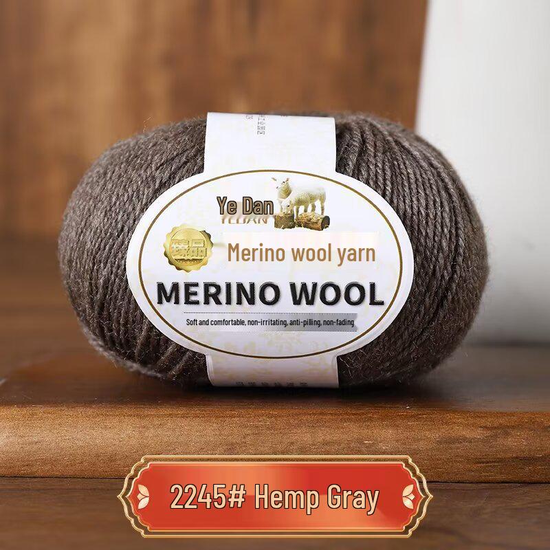 Пряжа из мериносовой шерсти средней толщины ручной вязки для свитеров, шарфов, шапок - 213 Овечья шерсть - 3 нити