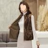 Женский зимний жилет двусторонний флисовый жилет большого размера свободный жилет короткий теплый в западном стиле верхняя одежда жилет