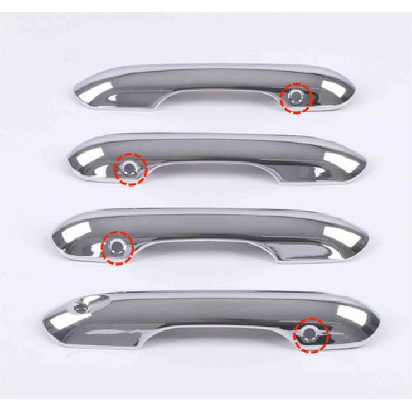 ABS Chrome Door Handle Lid Smart Keyhole Cover Trim For - Ford Explorer