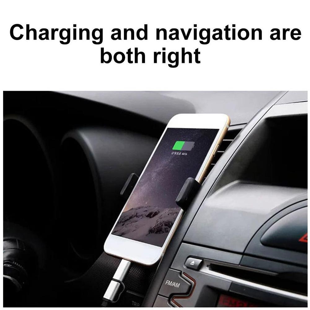 Car Phone Holder For IPhone Smartphone Air Vent Mount Clip 360 Rotation Auto Navigation Bracket ABS Car Mount Phone Support