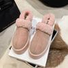 Fashion Women's Fashion Thick Sole Cotton Boots Winter New Round Head Suede Anti-slip Wear-resistant Low-top Snow Boots