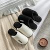 Indoor Slippers Women Men Autumn Winter Thick Sole House Warm Fur Shoes Couples Home Non-Slip Large Size Men'S Cotton Slippers