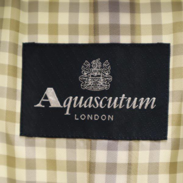 Неиспользованное пальто Aquascutum из нержавеющей стали с воротником 15 Белая система С фирменной вешалкой Женское Б/у