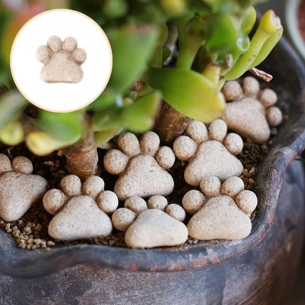 20pcs Landscaping Flowerpot Decoration Resin Cat Claw Ornaments Cat Paw Stepping Stones Pathways