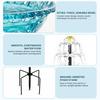 Solar Bird Bath Fountain for Outside Cascading Fountain Bird Bath with Metal Stake Stand
