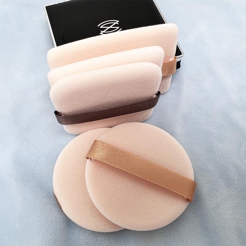 Big Brand Camel Plush Ultra-Thin Rectangular Powder Compact with Cushion Flocked Puff
