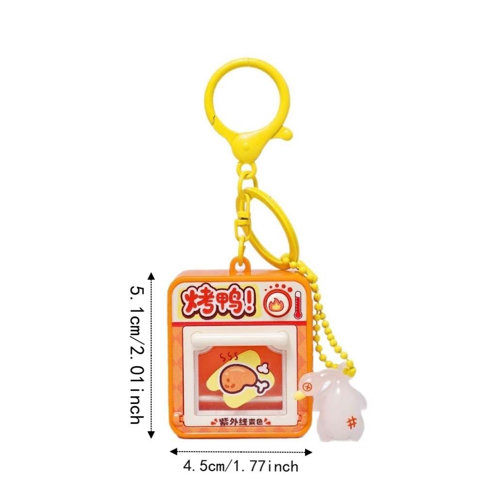 Miniature Color Changing Key Chain Funny Simulation Food Key Ring UV Toy Key Ring Kids