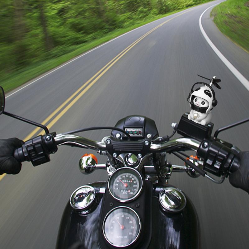 Motorcycle Handbar Animal Ornaments Resin Duck Helmets Toys Little Yellow Duck Decorative Ornaments Auto Supplies