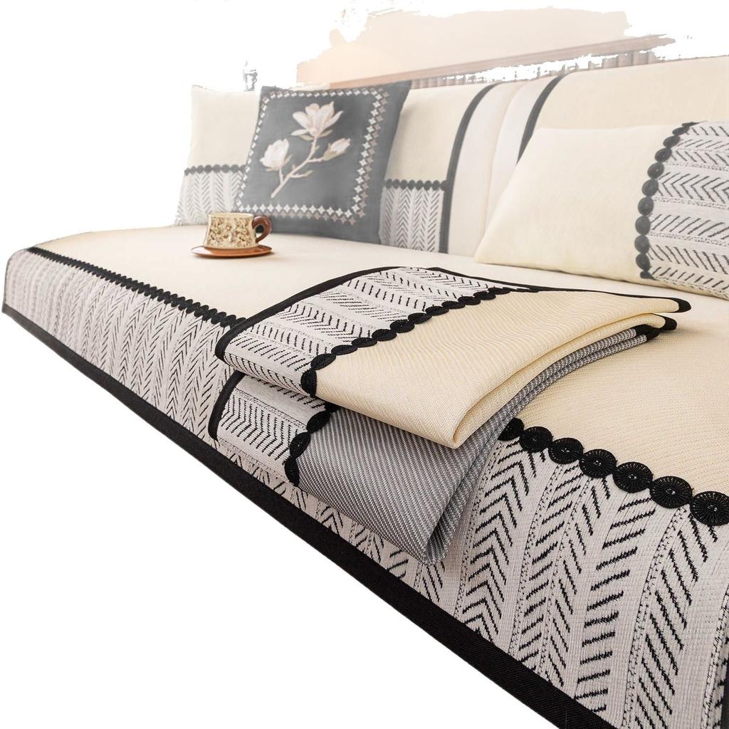 In the Summer of 2025, the New Sofa Cushion Is Cold and Non-slip In Summer, and the High-end Leather Seat Cushion Cover Cloth Towel.