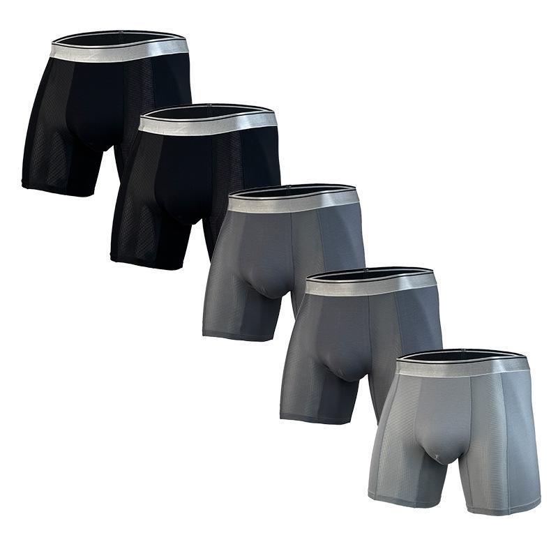 Дышащие мужские трусы-боксеры для предотвращения влажности яичек - сетчатая спортивная вискоза, свободная посадка
