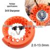 Orange Multi-Size Drill Bit Sharpener Tool for Electric Angle Grinders