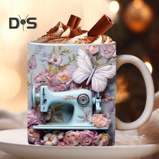 3D швейная расписная кружка, креативный космический дизайн с ручкой, безопасная для микроволновой печи, многоцелевая кружка, подарочные принадлежности