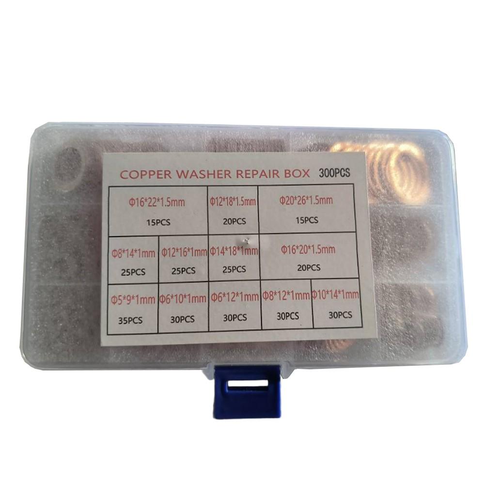 Подробная спецификация размеров Набор медных шайб Комплект плоских уплотнительных колец