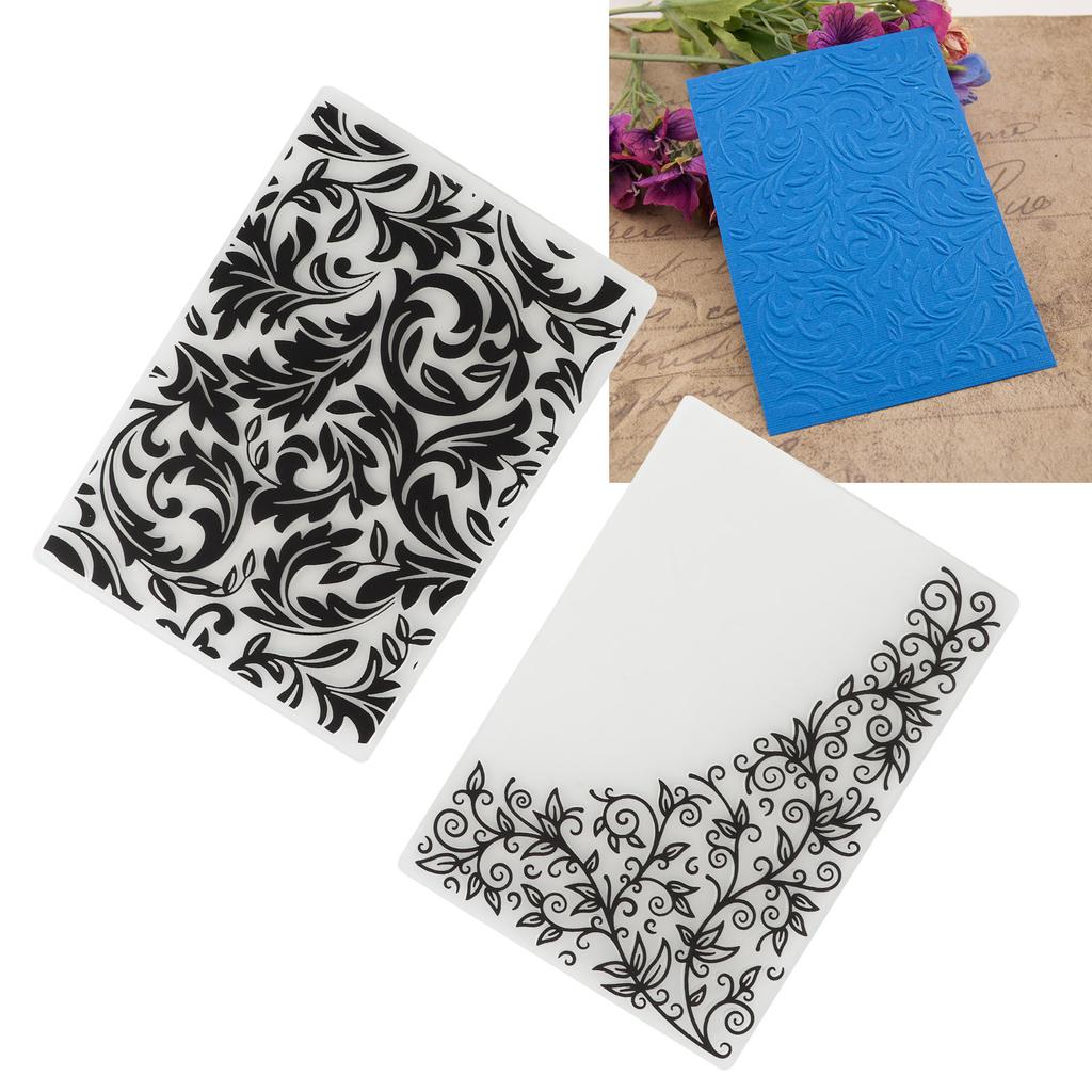 2 шт. Пластиковые папки для тиснения Цветочные листья Пластиковые легкие широкоформатные папки для тиснения