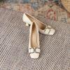 French square head thin heel single shoes spring and autumn new comfortable metal buckle fashion high heels women
