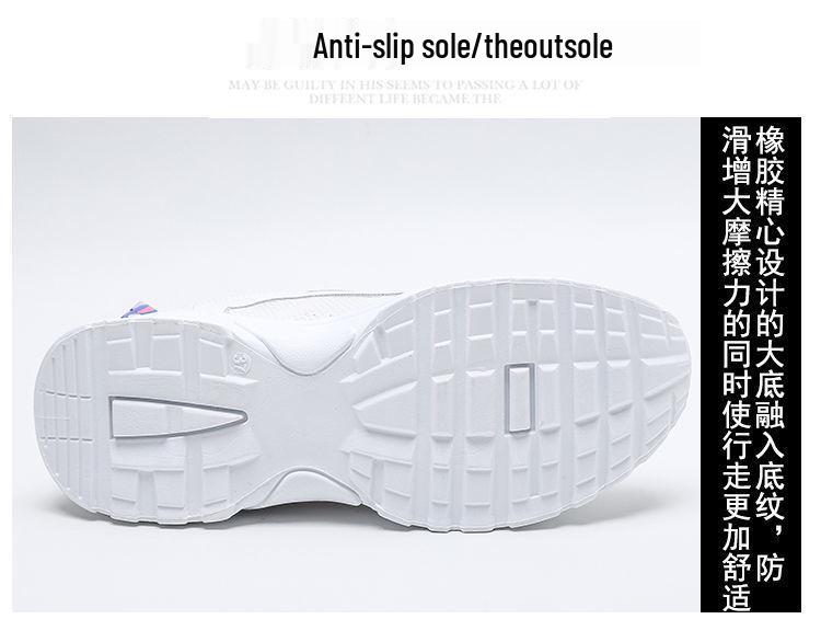 Женские весенние кожаные дышащие кроссовки 2025 года - Повседневные, Универсальные, Кроссовки на толстой подошве в стиле «папиных»