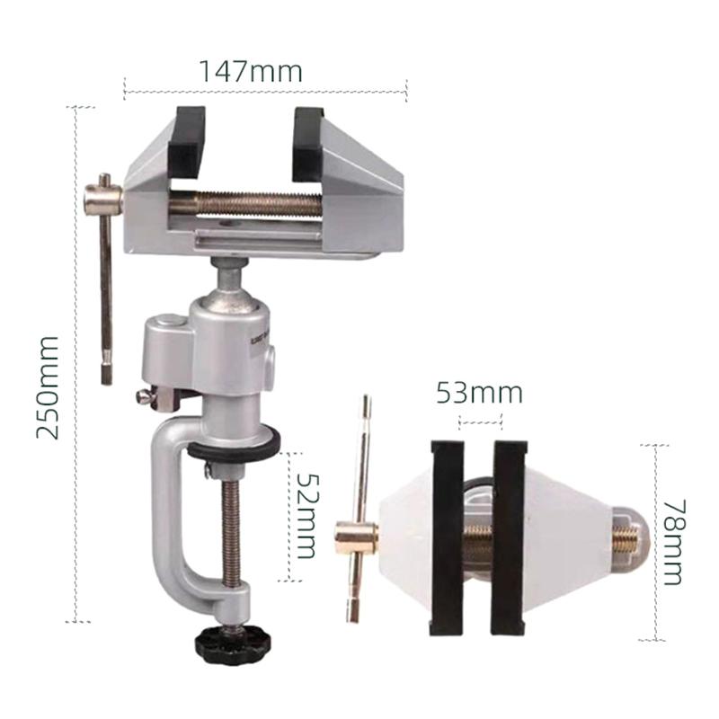 Multifunctional Rotating Table Vise Swivel Stand Bench Vise Clamp Electric Drill Stand Holder Bracket
