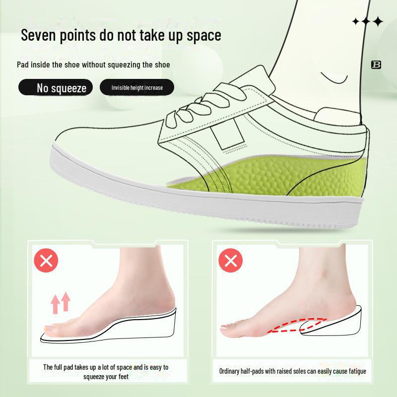 Женские стельки с поддержкой свода стопы: Неразрушающиеся, невидимые семиточечные подъемные подушечки для попкорна.