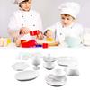 12PCS/Set Children Dollhouse Mini Kitchen Cookware Set Resin Trays Plates Bowls Cups Toddler Pretend Play Accessories
