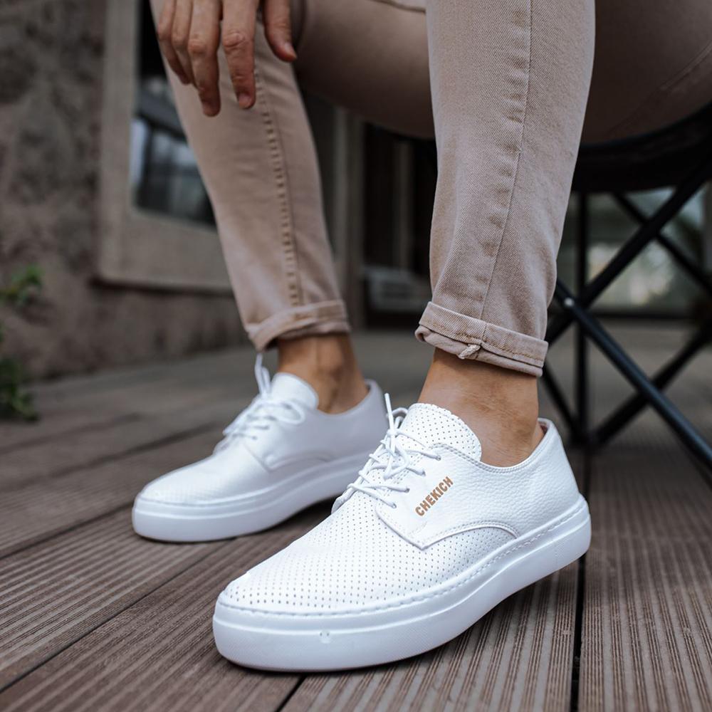 Chekich Мужская обувь Кеды Бордовый красный цвет Искусственная кожа на шнуровке Весенне-летние сезоны Удобная модная спортивная легкая дышащая CH061