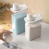Airtight Laundry Detergent Dispenser Leak-Proof Refillable Empty Tank for Powder Softener Bleach Storage Container with Labels