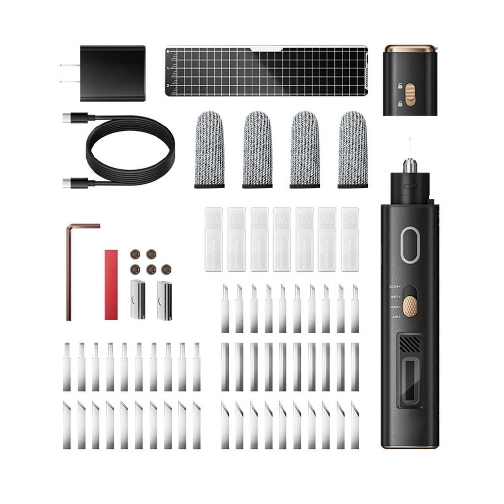 Ultrasonic Cutter 40kHz High Portable Handheld Ultrasonic Cutting Tool with 50 Replacement Blades for PCB Circuit Board Plastics Wood