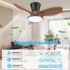 Ceiling Fan Light with Remote Control Lighting Ceiling Small Three Leaf for Bedroom Dining Room Kitchen Garage LED Fan Light