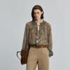 LILY French retro chiffon sweater pullover