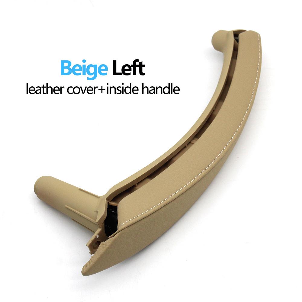 Ручка для внутренних пассажирских дверей с левым рулем и правым рулем с кожаным внешним чехлом для BMW X5 X6 E70 E71