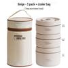 Large Capacity Multi-layer Insulated Stainless Steel Bento Lunch Box with Compartments for Office Workers