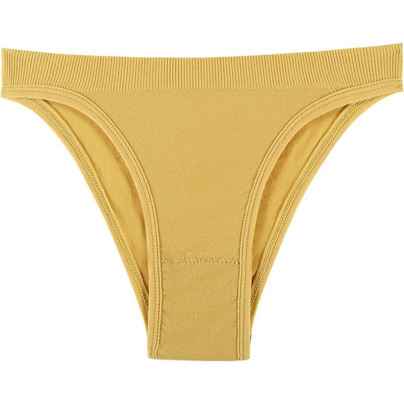 Large Size Sports Thong for Women Seamless Sexy Briefs High Stretch Sporty Underwear Seamless Solid Color Comfortable Low Waist T-shirt Panties