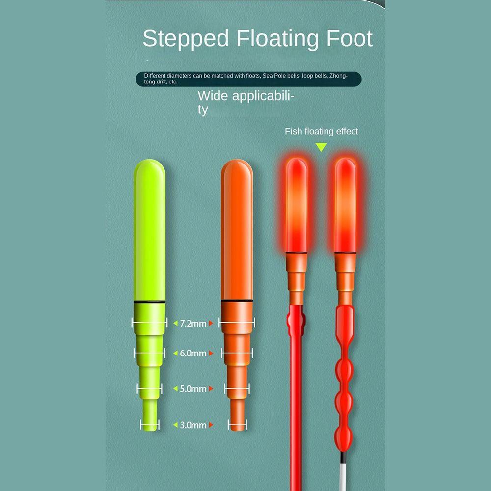 1 шт. Суперяркий светодиодный рыболовный поплавок, светящийся верх для ночной рыбалки, верх поплавка, батарейка CR425