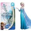 4Pcs/Set Frozen Elsa Rhinestone Crown Wand Hairpiece Gloves Dress Up Accessories