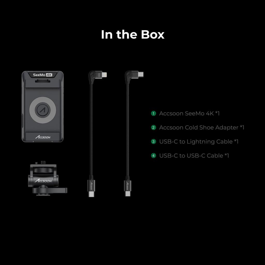 Accsoon UIT03 4K HDMI to iOS Адаптер захвата видео SeeMo 4K