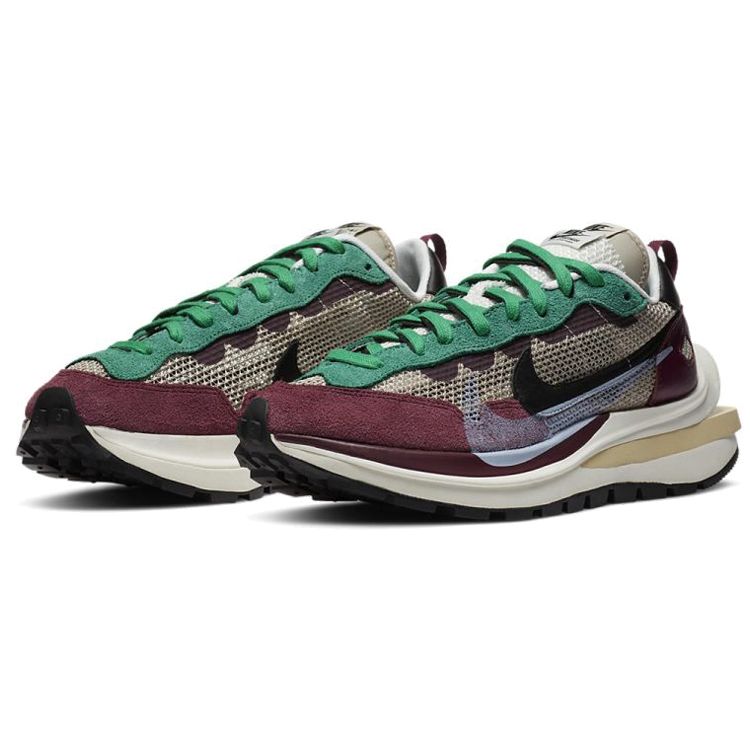 Sacai x Nike VaporWaffle SP Villain Red Унисекс Кроссовки String Black Neptune-Green DD3035-200