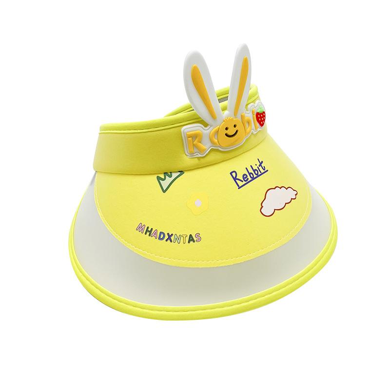 Summer children's sunscreen hats boys and girls waterproof sunshade empty top hat baby big brim UV protection sun hat