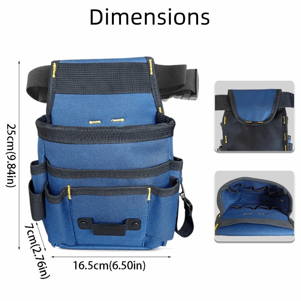 Adjustable Waist Belt Garden Tool Belt Multi-functional Oxford Cloth Tool Bag Durable Material Multi-pockets Waist Tool Bag