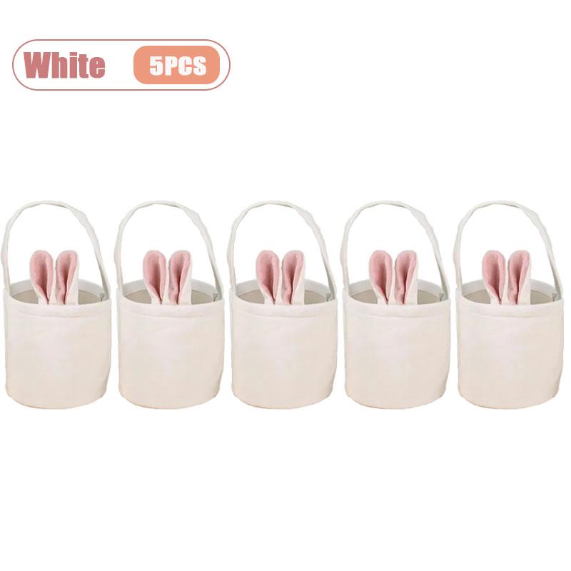 Пасхальные принадлежности Сумочка-корзинка с кроликом Подарочная коробка Контейнер для конфет с кроличьими ушками Весенний праздник Охота за яйцами Прочный держатель для угощений