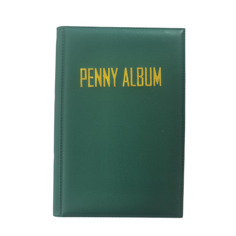 Portable Anti-lost Penny Collection Album Leather 108 Coins Flat Penny Holder Compact Multi-Use Coin Storage Organizer Display