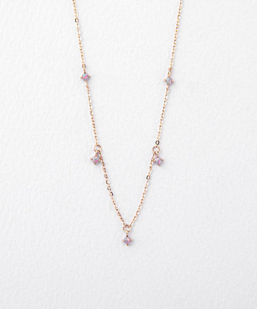 Ordor [14K] Glass Opal Pendant Necklace