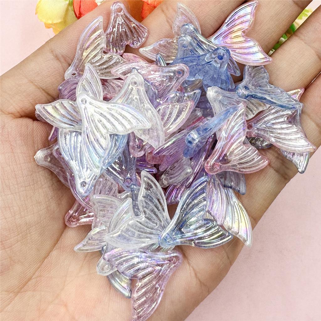 100 шт. 20*19,4 мм акриловые прозрачные акриловые бусины с рыбьим хвостом для девочек и женщин, ювелирные изделия «сделай сам», модные ювелирные аксессуары Brcelet