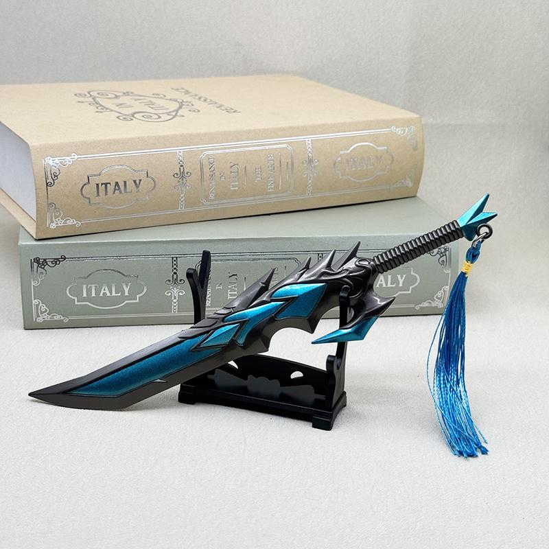 21cm The Unbreakable Will Anetheron WOW Game Peripherals Metal Sword WeaponsModel Home Ornament 1:6 Doll Equipment Craft Toy Boy