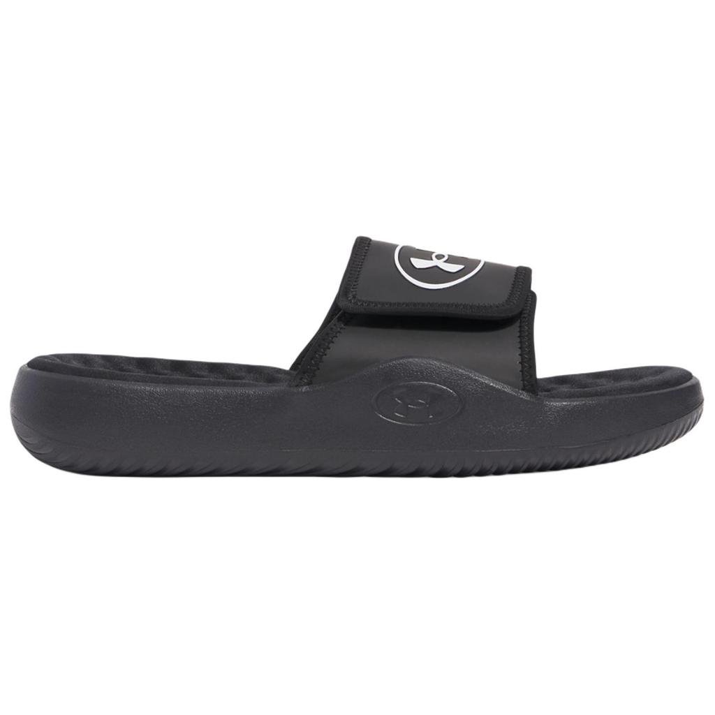 Under Armour Unisex Ignite Pro 8 Slide Black Galaxy Black White Sandals 6000337-001