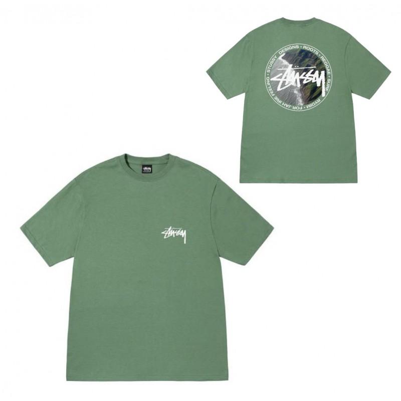 Mens Casual Short Sleeve Cotton T-Shirt With Letter Print Loose Fit Streetwear Style